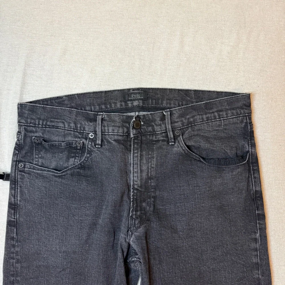 Polo Ralph Lauren Jeans Mens 36x32 Black Prospect Straight Leg Denim